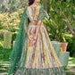 Rajwada Green Chinon Embellished Semi Stitched Lehenga With Unstitched Blouse For Women
