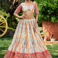 Rajwada Pink Chinon Embellished Semi Stitched Lehenga With Unstitched Blouse For Women