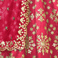Rajwada Pink Art Silk Embroidered Semi Stitched Lehenga With Unstitched Blouse For Women
