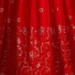 Rajwada Red Georgette Embellished Semi Stitched Lehenga With Unstitched Blouse For Women
