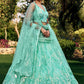 Rajwada Light Blue Soft Net Embellished Semi Stitched Lehenga With Unstitched Blouse For Women