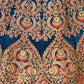 Rajwada Blue Velvet Embroidered Semi Stitched Lehenga With Unstitched Blouse For Women