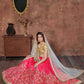 Rajwada Pink Silk Blend Embroidered Semi Stitched Lehenga With Blouse For Women