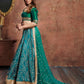 Rajwada Blue Art Silk Embroidered Semi Stitched Lehenga With Blouse For Women