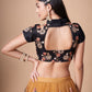 Rajwada Yellow Soft Net Embroidered Semi Stitched Lehenga With Blouse For Women
