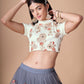 Rajwada Grey Soft Net Embroidered Semi Stitched Lehenga With Blouse For Women