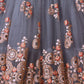 Rajwada Grey Soft Net Embroidered Semi Stitched Lehenga With Blouse For Women