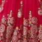 Rajwada Pink Soft Net Embroidered Semi Stitched Lehenga With Blouse For Women
