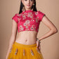 Rajwada Yellow Soft Net Embroidered Semi Stitched Lehenga With Blouse For Women
