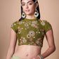 Rajwada Green Soft Net Embroidered Semi Stitched Lehenga With Blouse For Women