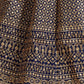 Rajwada Navy Blue And Gold Silk Blend Embroidered Semi Stitched Lehenga With Blouse For Women