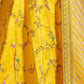 Rajwada Yellow Silk Blend Embroidered Semi Stitched Lehenga With Blouse For Women