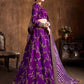 Rajwada Purple Silk Blend Embroidered Semi Stitched Lehenga With Blouse For Women