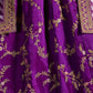 Rajwada Purple Silk Blend Embroidered Semi Stitched Lehenga With Blouse For Women