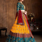 Rajwada Multicolor Banarasi Silk Embroidered Semi Stitched Lehenga With Blouse For Women