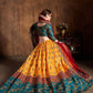 Rajwada Multicolor Banarasi Silk Embroidered Semi Stitched Lehenga With Blouse For Women