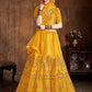 Rajwada Yellow Art Silk Embroidered Semi Stitched Lehenga With Blouse For Women