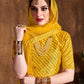 Rajwada Yellow Art Silk Embroidered Semi Stitched Lehenga With Blouse For Women