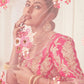 Rajwada Light Pink Soft Net  Embroidered Semi Stitched Lehenga With Unstitched Blouse For Women