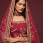 Rajwada Maroon Art Silk Embroidered Semi Stitched Lehenga With Unstitched Blouse For Women