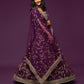 Rajwada Purple Art Silk Embroidered Semi Stitched Lehenga With Unstitched Blouse For Women