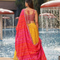 Rajwada Yellow Georgette Embellished Semi Stitched Lehenga With Unstitched Blouse For Women