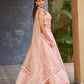 Rajwada Light Pink Art Silk Embellished Semi Stitched Lehenga With Unstitched Blouse For Women
