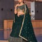 Rajwada Green Georgette Embellished Semi Stitched Lehenga With Unstitched Blouse For Women