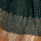 Rajwada Green Georgette Embellished Semi Stitched Lehenga With Unstitched Blouse For Women
