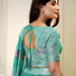 Rajwada Teal Green Georgette Embellished Semi-Stitched Lehenga For Women