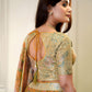 Rajwada Orange Georgette Embellished Semi-Stitched Lehenga For Women