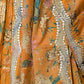 Rajwada Orange Georgette Embellished Semi-Stitched Lehenga For Women