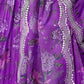 Rajwada Purple Georgette Embellished Semi-Stitched Lehenga For Women