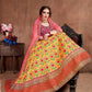 Rajwada Yellow Silk Blend Embroidered Semi Stitched Lehenga With Blouse For Women