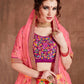 Rajwada Yellow Silk Blend Embroidered Semi Stitched Lehenga With Blouse For Women