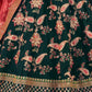 Rajwada Green Silk Blend Embroidered Semi Stitched Lehenga With Blouse For Women