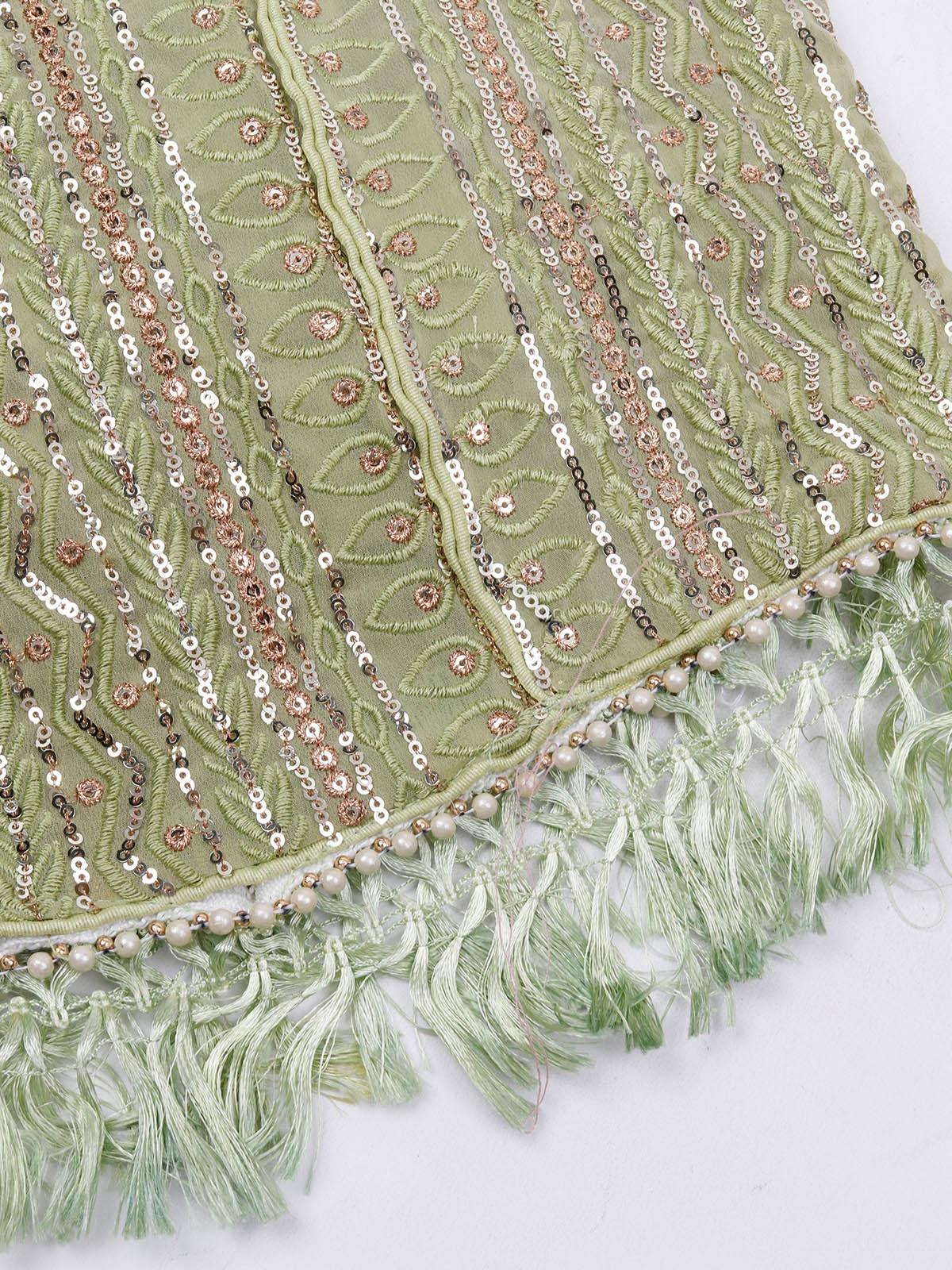 Pista Color Party Wear Georgette Suit - Rajwada