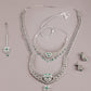 Alina White And Green Mesh Necklace Set - Rajwada