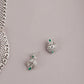 Alina White And Green Mesh Necklace Set - Rajwada