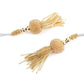 Alluring Green Pearl Fabric Tie-able Tassel Belt! - Rajwada