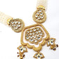 Ancient semiprecious kundan & pearl choker with earrings - Rajwada
