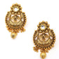 Antique dense faux pearl necklace with earrings - Rajwada