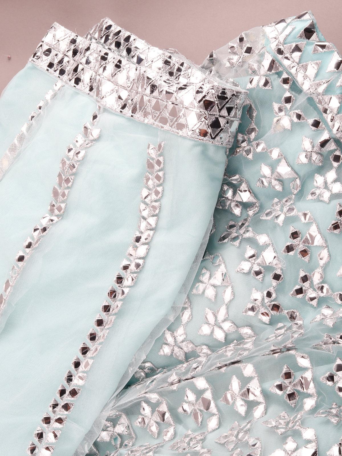 Aqua Blue Lehenga Choli - Rajwada