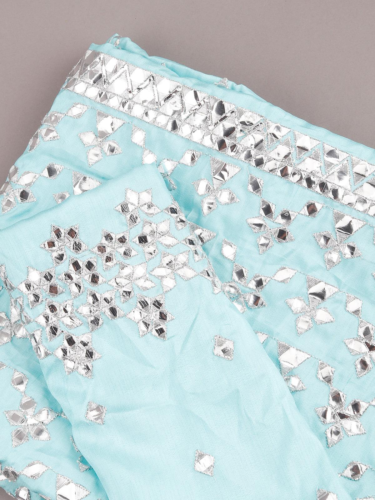 Aqua Blue Lehenga Choli - Rajwada