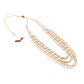 Rajwada Women White Bridal Double Sided Long Necklace Set