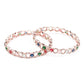 Rajwada Women German Rhodium Plated Imitation Bangle- Set Of 2
