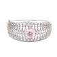 Rajwada Women Silver And Pink Imitation Embellished Bracelet