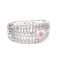 Rajwada Women Silver And Pink Imitation Embellished Bracelet