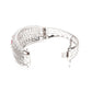 Rajwada Women Silver And Pink Imitation Embellished Bracelet