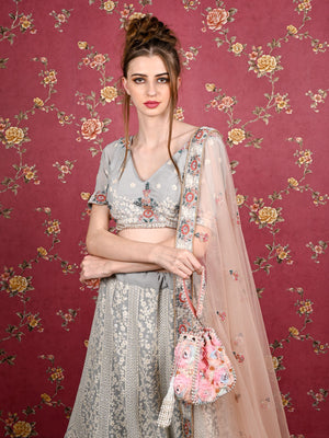 Rajwada Women Multicolored Embellished Potli Bag
